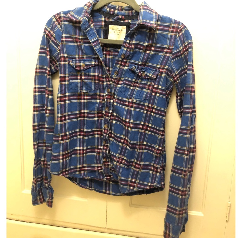 Blue Abercrombie & Fitch Flannel
